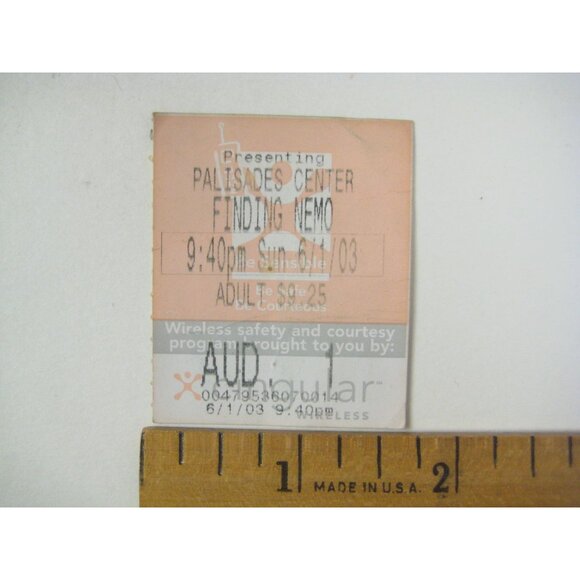 Vintage Movie Ticket Stub Finding Nemo Palisades Center June 1 2003 - Picture 2 of 3